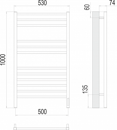 Ватикан П12 500х1000 электро (sensor quick touch) Полотенцесушитель TERMINUS) крашеные Кинешма - фото 3 Ватикан П12 500х1000 электро (sensor quick touch) Полотенцесушитель TERMINUS) крашеные Кинешма - фото 3