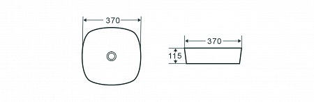 Раковина накладная Terminus Классик 370х370х115 Кинешма - фото 3