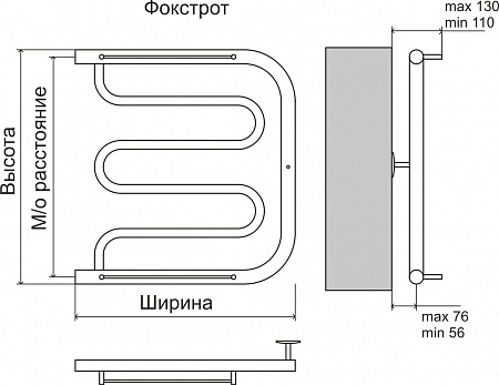 Фокстрот AISI 32х2 500х400 Полотенцесушитель  TERMINUS Кинешма - фото 4