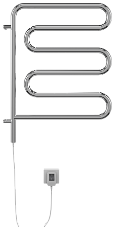 Электро 25 Ш-обр 450х570 поворотный Полотенцесушитель  TERMINUS Кинешма - фото 2