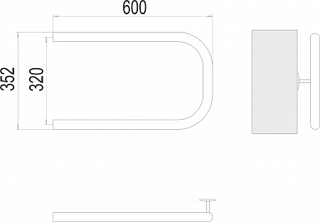 П-обр AISI 32х2 320х600 Полотенцесушитель  TERMINUS Кинешма - фото 3
