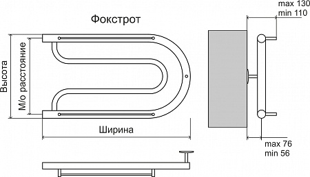 Фокстрот AISI 32х2 320х700 Полотенцесушитель  TERMINUS Кинешма - фото 3