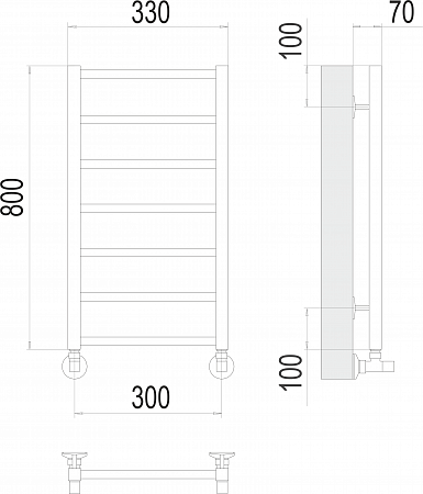 Контур П7 300х800 Полотенцесушитель  TERMINUS Кинешма - фото 3
