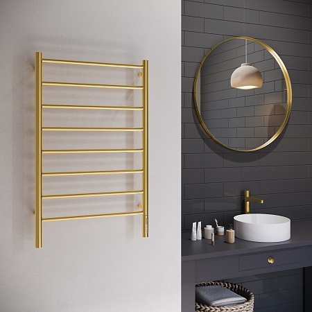 Аврора П8 500х850 Электро Полотенцесушитель TERMINUS Брашированное золото Кинешма - фото 3 Аврора П8 500х850 Электро Полотенцесушитель TERMINUS Брашированное золото Кинешма - фото 3