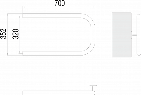 П-обр AISI 32х2 320х700 Полотенцесушитель  TERMINUS Кинешма - фото 3