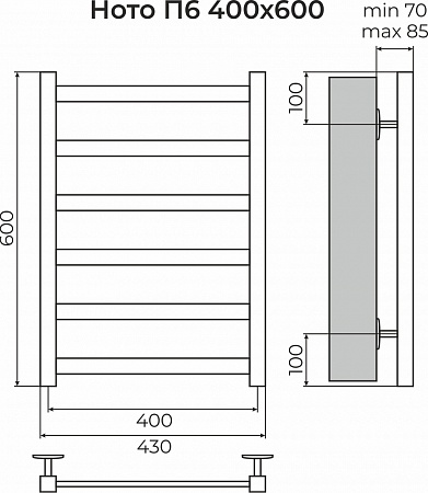 Ното П6 400х600 Полотенцесушитель TERMINUS Кинешма - фото 3 Ното П6 400х600 Полотенцесушитель TERMINUS Кинешма - фото 3