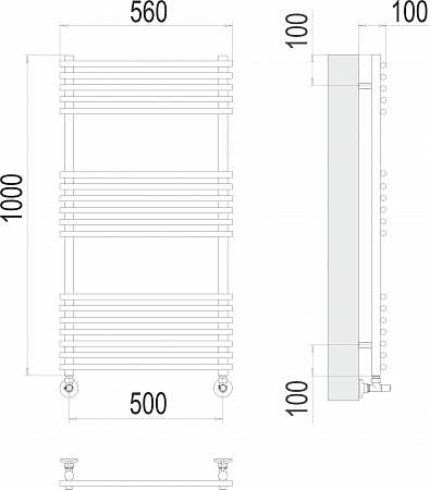 Ватра П18 500х1000 Полотенцесушитель  TERMINUS Кинешма - фото 3