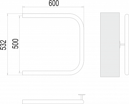 П-обр AISI 32х2 500х600 Полотенцесушитель  TERMINUS Кинешма - фото 3