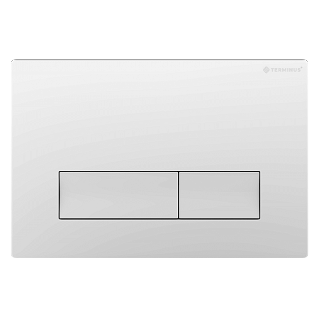 Клавиша смыва для инсталляции Terminus Classic кнопка прямоугольник цвет белый Кинешма - фото 1