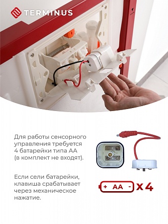 Сенсорная система инсталляции для подвесного унитаза 500х1125 (3 в 1) Terminus Кинешма - фото 3